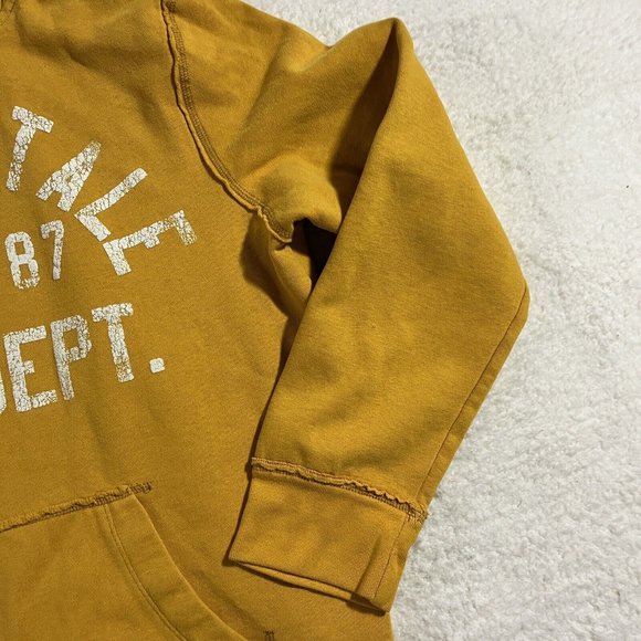 Aeropostale Hoodie Mens Medium Yellow Pullover Graphic Logo New York City - Picture 4 of 9